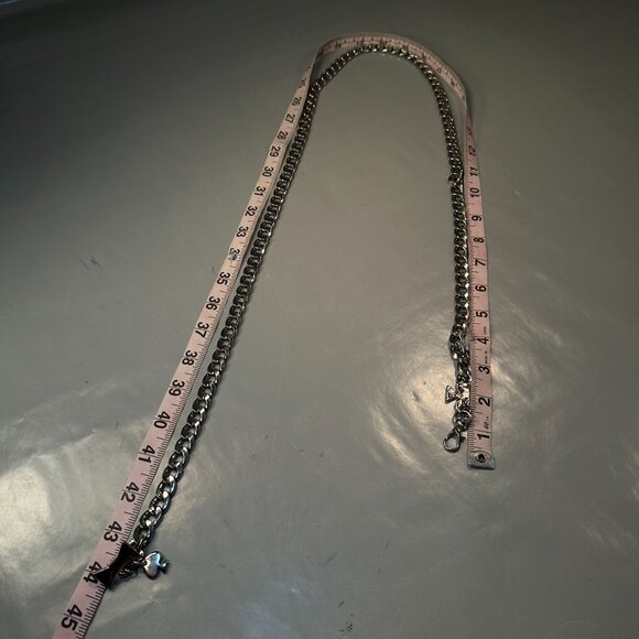 Kate Spade Belt Women New York Silver Tone Chain Statement Spade Bow Charms - Picture 12 of 16